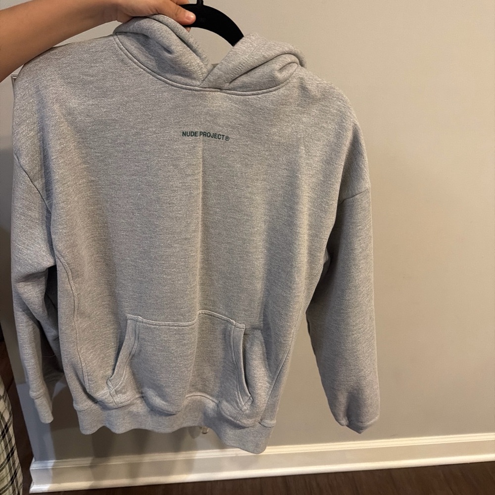 Men's Grey Hooded Sweatshirt